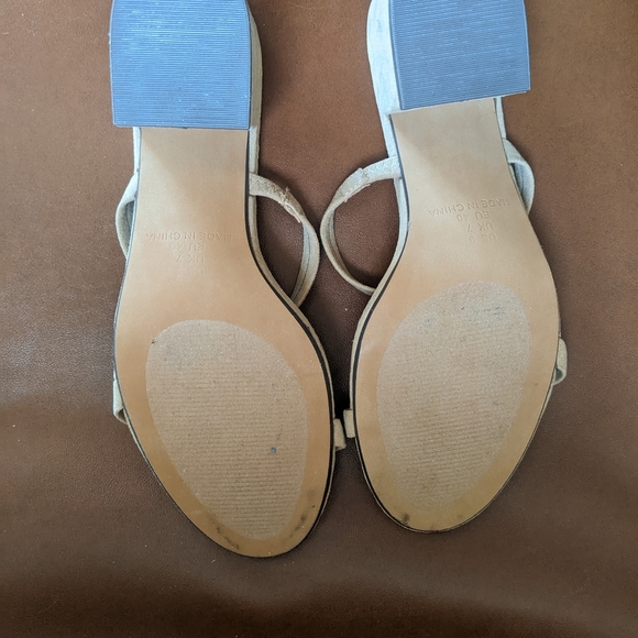 Nude strappy block heels - Picture 3 of 4